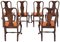 Queen Anne Revival Burr Walnut Dining Chairs, 1910s, Set of 6, Image 2