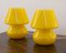 Vintage Italian Yellow Mushroom Table Lamps in Murano Glass, Set of 2 4