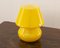 Lampade da tavolo vintage a forma di fungo giallo in vetro di Murano, Italia, set di 2, Immagine 6