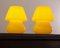 Vintage Italian Yellow Mushroom Table Lamps in Murano Glass, Set of 2 3