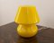 Vintage Italian Yellow Mushroom Table Lamps in Murano Glass, Set of 2 5
