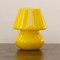 Gelbe Italienische Vintage Mushroom Tischlampen aus Muranoglas, 2er Set 7