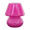 Vintage Italian Fuchsia Mushroom Table Lamp in Murano Glass 1