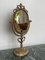 Vintage Victorian Brass Table Mirror on Marble Base, 1950s 1