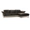 Leather Corner Sofa in Black from Willi Schillig 1