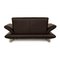 Leather Two Seater Sofa in Dark Brown from Koinor Rossini 7