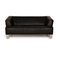 2300 Leather Two Seater Black Sofa from Rolf Benz 1