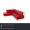 Red Corner Sofa in Leather from Willi Schillig 2