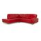 Red Corner Sofa in Leather from Willi Schillig, Image 1