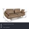 Back Leather Two Seater Grey Taupe Sofa from Poltrona Frau, Image 2