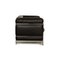 Cassina LC2 Leather Sofa in Black Two Seater in Chrome by Le Corbusier for Cassina 8
