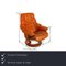 Reno Leather Armchair and Stool in Brown Orange from Stressless, Set of 2 2
