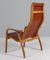 Lamino Lounge Chair with Ottoman in Patinated Leather attributed to Yngve Ekström for Swedese, 1950s 11