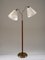 Modern Swedish Floor Lamp in Brass and Leather, 1940s 9