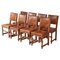 Master Cabinetmaker Dining Chairs in Oak & Leather by Kaare Klint for Lars Møller, Denmark, 1935, Set of 8 1