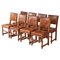 Master Cabinetmaker Dining Chairs in Oak & Leather by Kaare Klint for Lars Møller, Denmark, 1935, Set of 8, Image 1