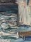 Watching the Waves, Oil Painting, 1950s, Framed 10
