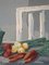 Natura morta con verdure, dipinto a olio, anni '50, con cornice, Immagine 9