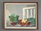 Bodegón con verduras, pintura al óleo, años 50, enmarcado, Imagen 1