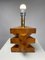 Lámpara de mesa italiana escultural de brezo, años 70, Imagen 5