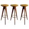 Mid-Century Italian Bar Stools by Gio Ponti, 1950s, Set of 3 1