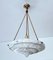 Lámpara colgante Art Déco de vidrio, años 30, Imagen 3
