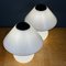 Lampes de Bureau Murano Blanches, 1970s, Set de 2 10