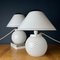 Lámparas de mesa de Murano blancas, años 70. Juego de 2, Imagen 6
