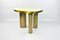 Side Table in White Rock Crystal and Brass by François-Xavier Turrou for Ginger Brown 1