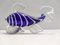 Vintage Blue and White Blown Murano Glass Fish Decorative Figurine, Italy, 1960s, Set of 2, Image 8