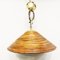 Lámpara colgante italiana de bambú y latón de Vivai De Sud, años 70, Imagen 4