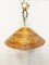 Italian Pendant Lamp in Bamboo and Brass from Vivai De Sud, 1970s 3