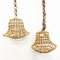 Hand-Woven Bamboo Pendant Lights, Italy, 1950s, Set of 2 8
