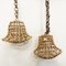 Hand-Woven Bamboo Pendant Lights, Italy, 1950s, Set of 2 5