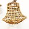 Hand-Woven Bamboo Pendant Lights, Italy, 1950s, Set of 2 7