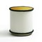 Graphic Bauhaus Trilogy Il Pouf in Mustard and White by Lo Decor 1