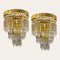 Large Brass Crystal Sconces, 1980s, Set of 2 12