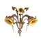 Floral Wall Sconce with Sunflowers by Bottega Veneziana 1