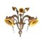 Floral Wall Sconce with Sunflowers by Bottega Veneziana, Image 1