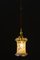 Lampe à Suspension Art Déco en Verre Opalin, 1920s 13