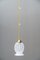 Art Deco Pendant with Opaline Glass Shade, 1920s 1