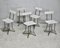 Chaises d'Appoint Modernistes en Bois et Acier, 1950s, Set de 5 17