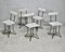 Modernistische Beistellstühle aus Holz & Stahl, 1950er, 5 . Set 17