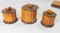 Mid-Century Art Deco Style Amber Orange Bakelite Dresser Set, 1920s, Set of 4 11