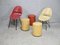 Side Chairs and Poufs, 1970s, Set of 5, Image 17