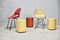 Side Chairs and Poufs, 1970s, Set of 5, Image 4