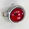 Vintage Industrial Red Glass & Aluminium Spotlight, 1975, Image 7