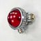 Vintage Industrial Red Glass & Aluminium Spotlight, 1975 5