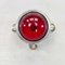 Vintage Industrial Red Glass & Aluminium Spotlight, 1975 3