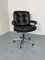 Mid-Century Italian Modernist Leather and Steel Adjustable Desk Chair, 1950s, Image 6